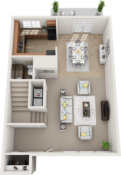 Town Home I Floor Plan at Sienna Ridge, Chamblee, GA